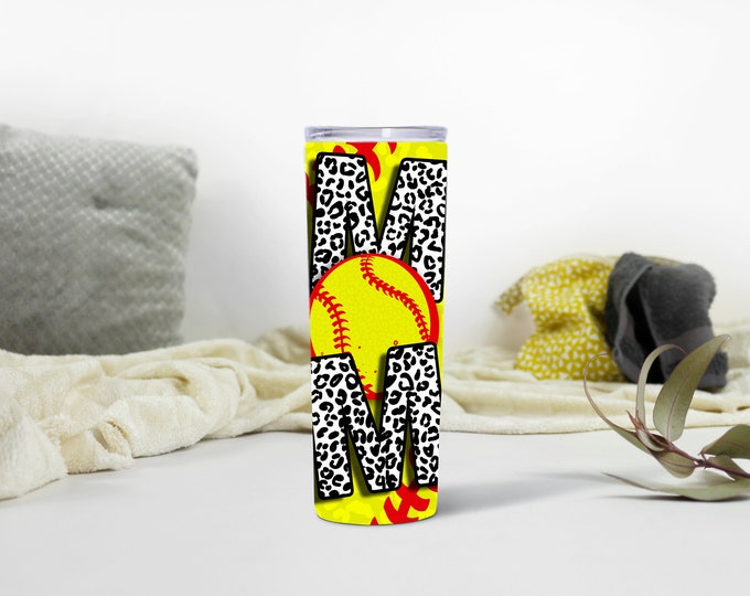 Softball Mom Tumbler 20 or 30 oz.