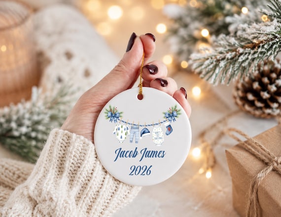 Baby's First Christmas Ornament w/ Option to Personalize