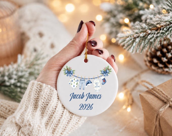 Baby's First Christmas Ornament w/ Option to Personalize
