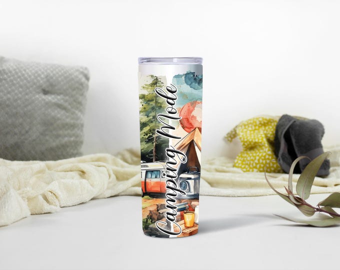 Camping Mode 20 oz. and 30 oz. Tumbler Water Color Design