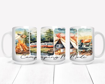 Camping Mode Ceramic Coffee Mug 11 oz.