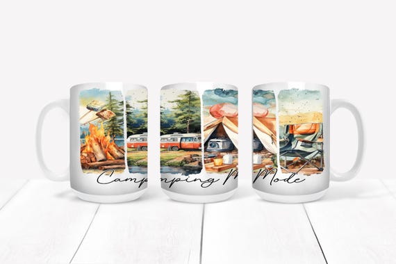Camping Mode Ceramic Coffee Mug 11 oz.