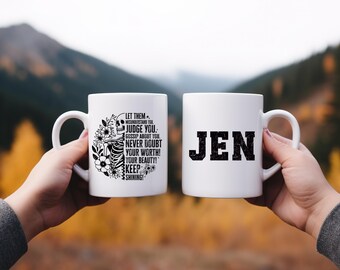 Let them coffee mug in color or black and white