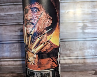 20 oz. Glow in the dark Freddy Halloween tumbler