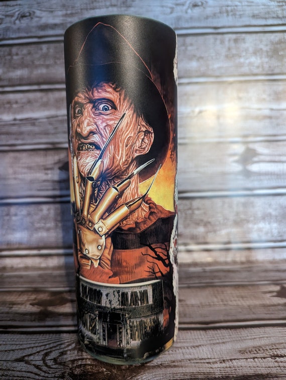 20 oz. Glow in the dark Freddy Halloween tumbler