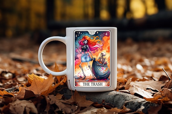 Taking Out The Trash Tarot Card Mug 11 ounce mug