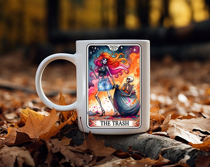 Taking Out The Trash Tarot Card Mug 11 ounce mug