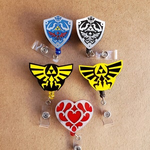 Legend of Zelda Themed Retractable Badge ID Holder with Clip