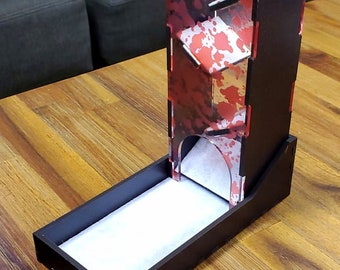 Blood Splatter Wood Dice Tower