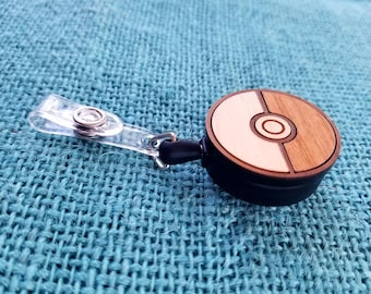 Pokéball Retractable Badge ID Holder with Clip