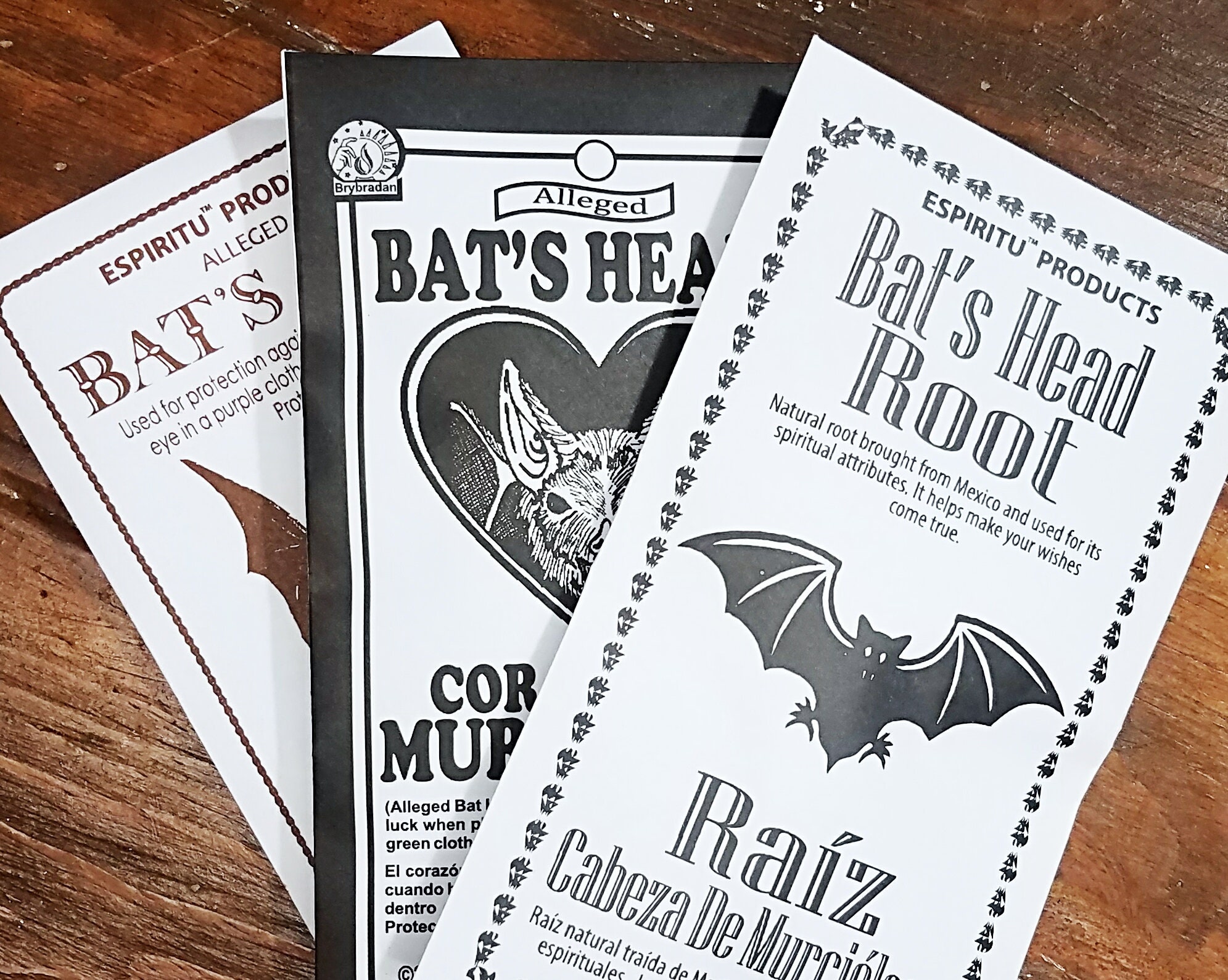 3 Bats Heart Bats Head Root Bats Eye Ritual Spells Etsy