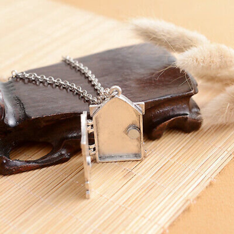 R.I.P. Locket Tombstone Necklace Skulls Halloween Pendant image 6