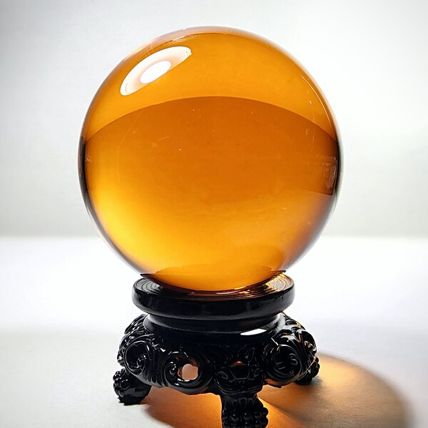 Large Orange Gazing Ball Etsy