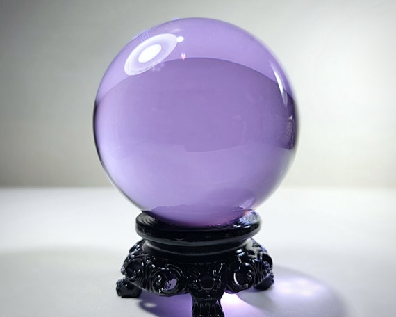 80mm Large Purple Crystal Ball, Violet Glass Gazing Ball, 3.15