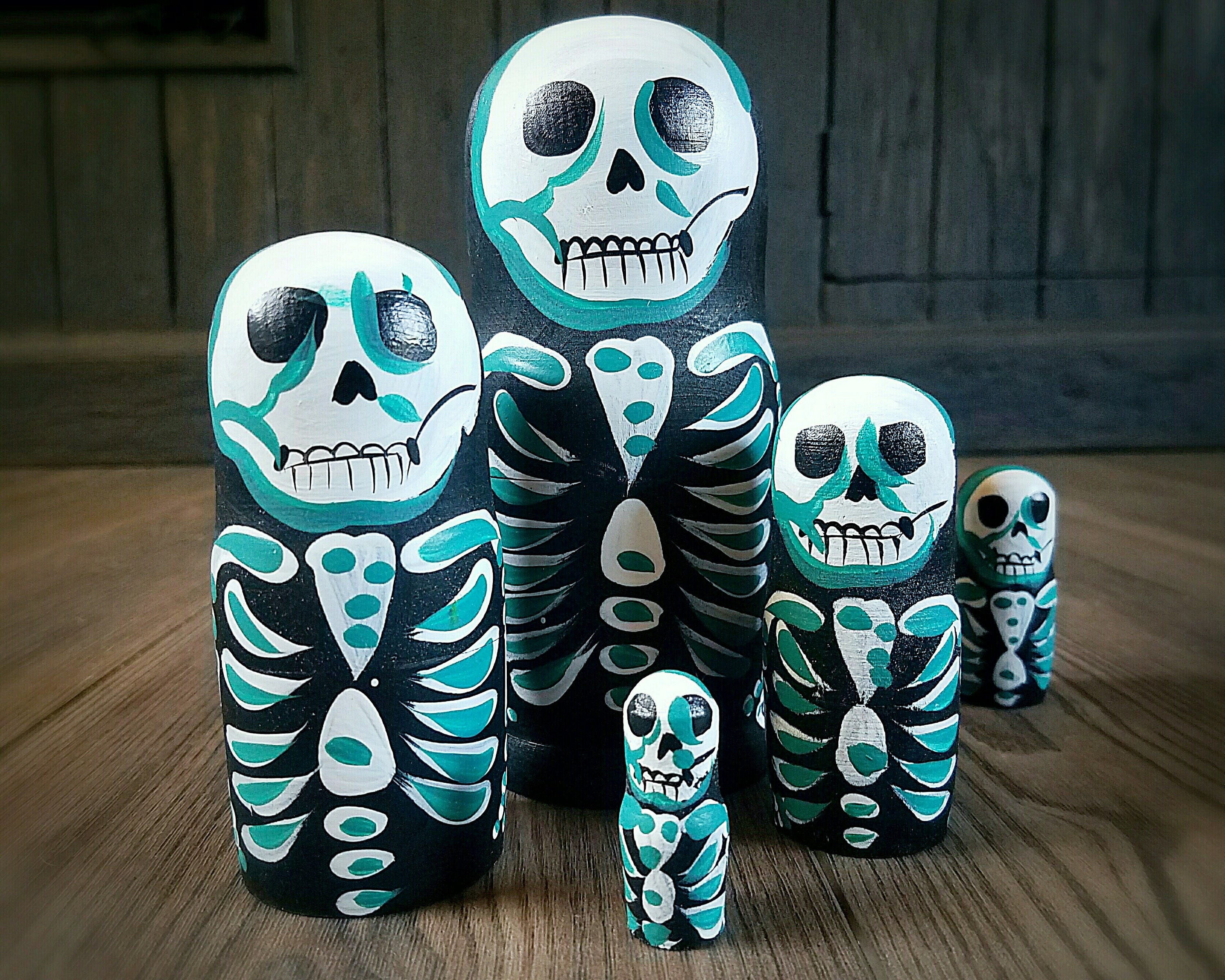 skull russian dolls