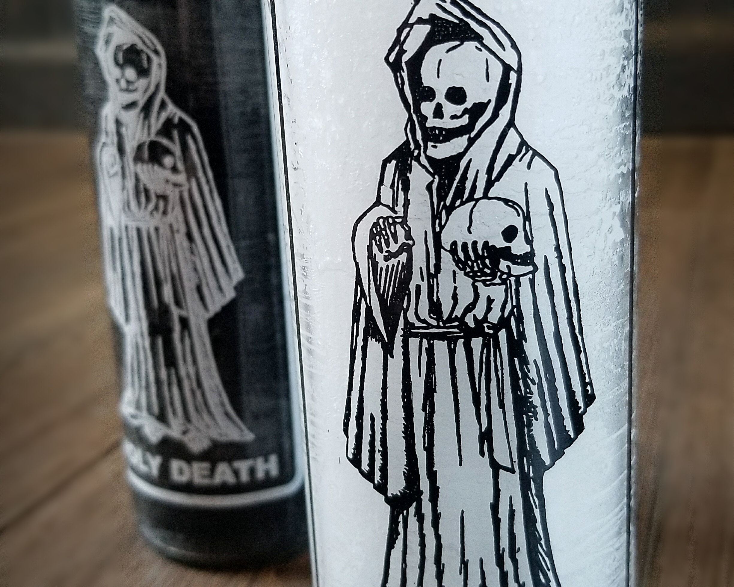 Santa Muerte 7 Day Candle Set Holy Death Candles Alter Etsy