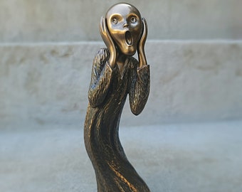 The Scream statue, Edvard Munch, oddities decor, classic art sculpture