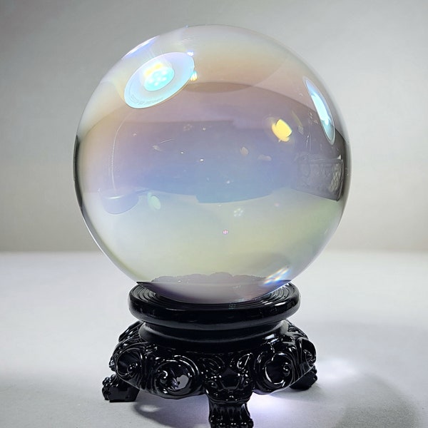 80mm large aurora crystal ball, rainbow glass ball, 3.15 inch