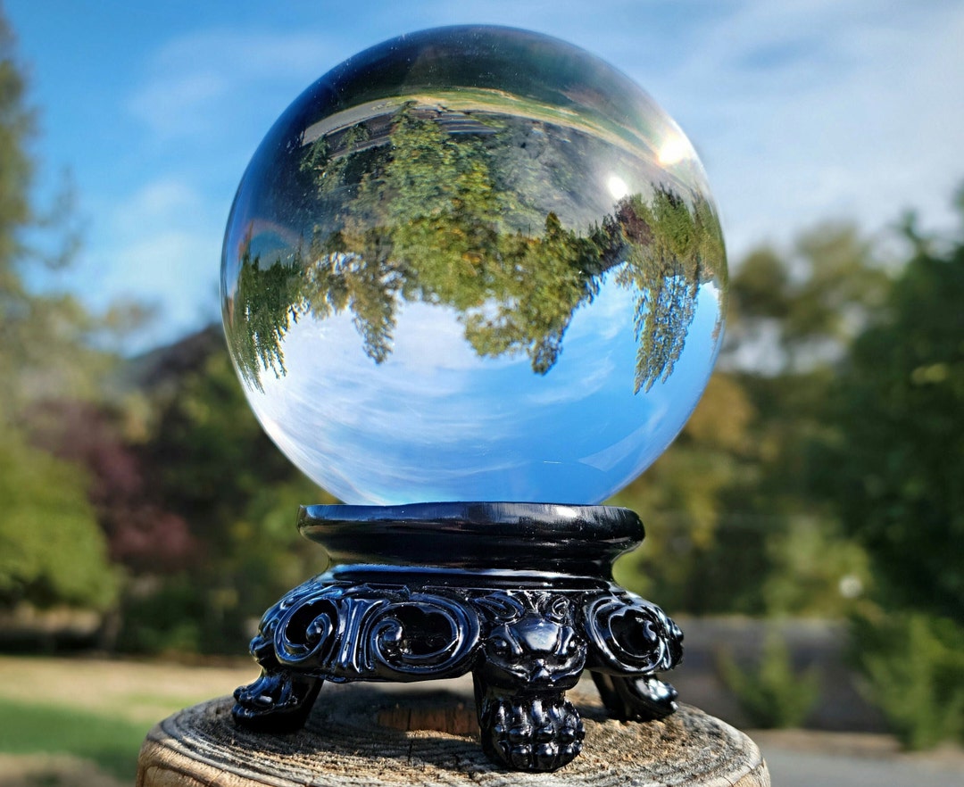 110mm Extra Large Crystal Ball, Clear Fortune Telling Ball, 4.3 Inch
