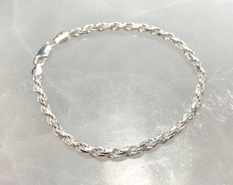 ヴィンテージロープブレスレット：925スターリングシルバー