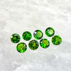 4mm Chrome Diopside Faceted Gemstone