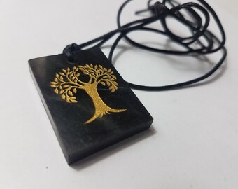 Tree of life shungite necklace pendant