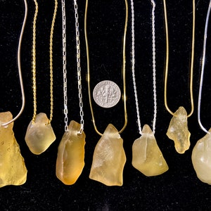 Libyan Desert Glass Pendant Necklace Jewelry Genuine Authentic