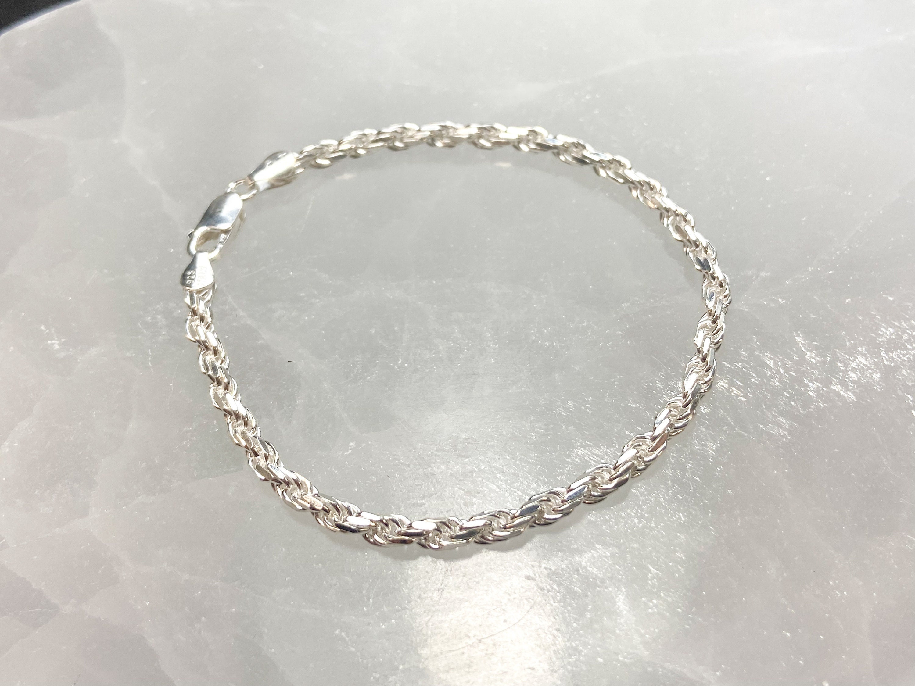 925 Sterling Silver Triple Rope Chain Bracelet | Italy – Hers and His  Treasures