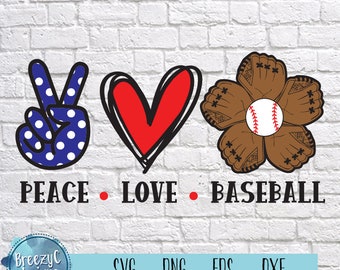 Free Free 175 Peace Love Baseball Svg Free SVG PNG EPS DXF File