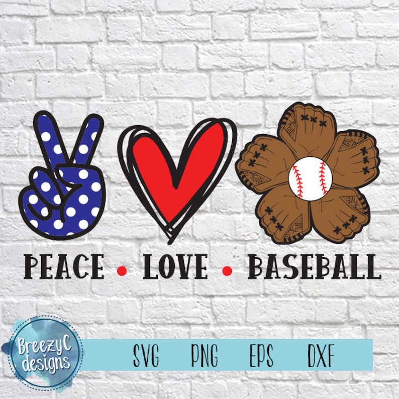 Free Free 141 Peace Love Baseball Svg SVG PNG EPS DXF File