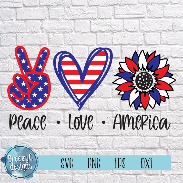 Free Free 176 Peace Love America Svg Free SVG PNG EPS DXF File