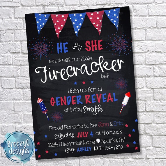 Firecracker Gender Reveal 4th Of July Digital File Gender Etsy Firecracker Gender Reveal 4th Of July Digital File Gender Etsy