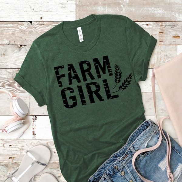 Farm Girl Wheat T Shirt, Cute Farm Girl, Farm T Shirt