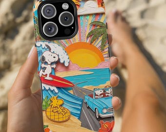Snoopy Phone Case - Cartoon Summer Phonecase - iPhone & Samsung