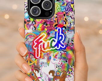 Funda para teléfono Y2K - Collage de pegatinas holográficas retro - iPhone y Samsung