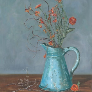Singed, Giclée, Print of an Original Still Life Oil Painting, &quot;The Discarded Pitcher&quot;