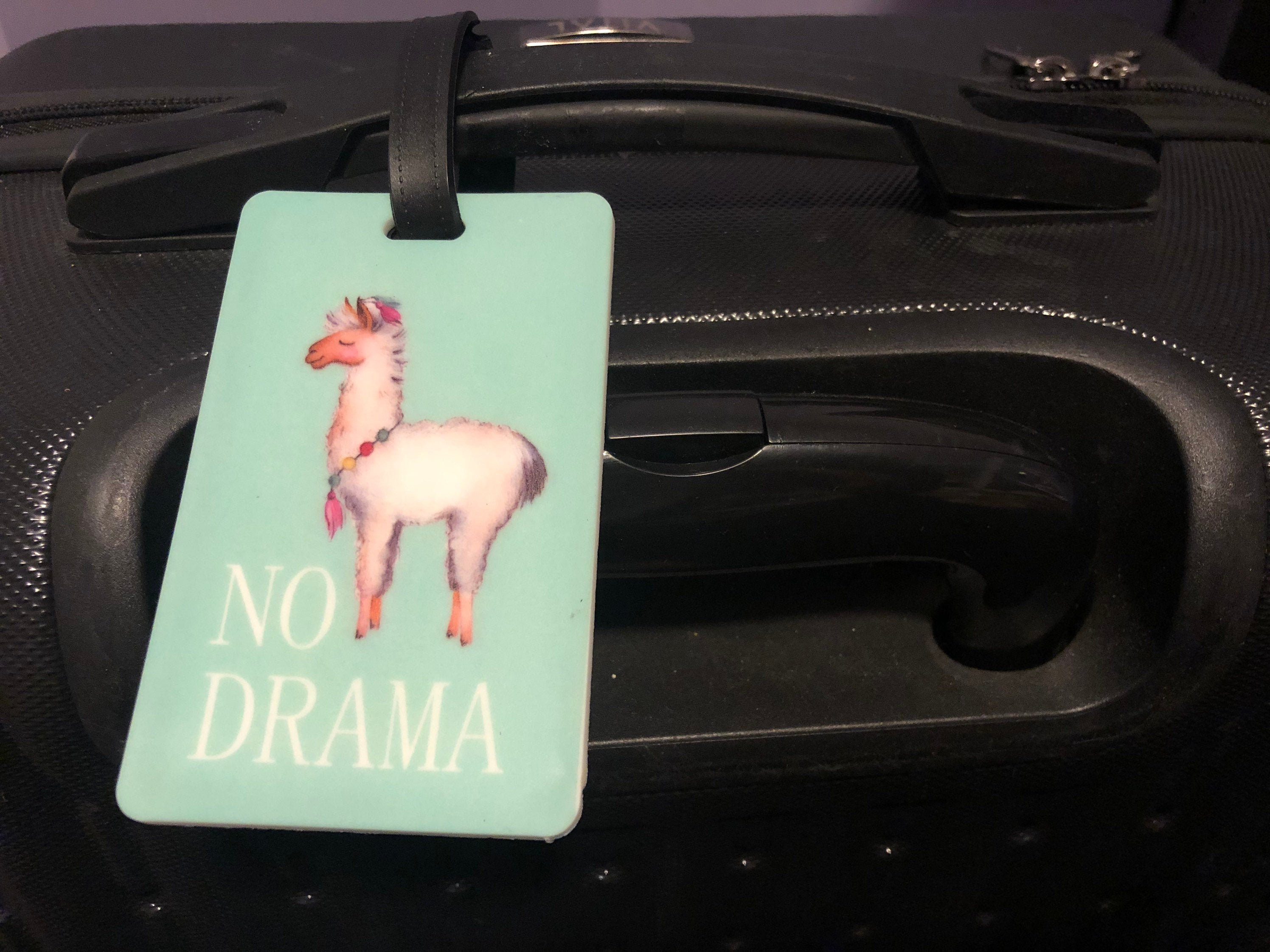 llama luggage tag