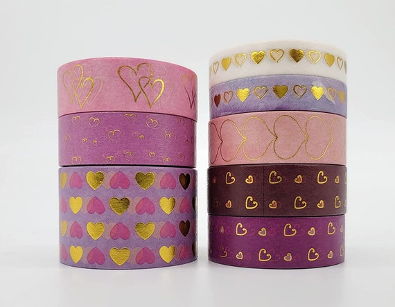 20 Rolls Valentine's Day Washi Tape Set Heart Holiday Washi Tape Love Pink  Masking Tape Paper Supplies for DIY Crafts Wrapping Scrapbook Party Favors
