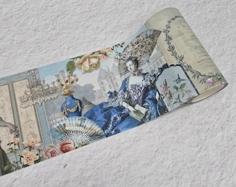 Rococo French Versailles extra wide Washi Tape for scrapbooks, journals, crafts and decoupage