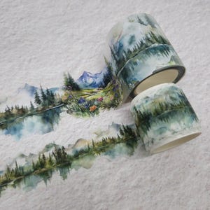 Mountain forests PET & laser cut washi tape set for scrapbooking, crafts, DIY and decorating