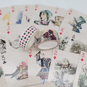 Set di carte da gioco Alice nel paese delle meraviglie per decorazioni da tavola per il tea party, giochi di carte da poker