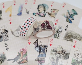 Alice’s Adventures in Wonderland Set of Playing Cards for tea party table decor, poker card games