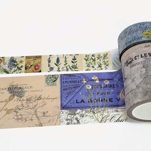 Conjunto de fita washi de colagem de flores silvestres com 2 rolos. Extra longo de 10 metros para álbuns de recortes, cartões DIY, presentes, diários, artesanato