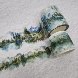 Mountain forests PET & laser cut washi tape set for scrapbooking, crafts, DIY and decorating