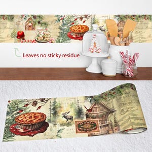 Fita adesiva washi GLITTER extra larga de Natal da Woodland. Extra longa de 10 metros para decoração, decoupage, artesanato, borda de papel de parede temporária