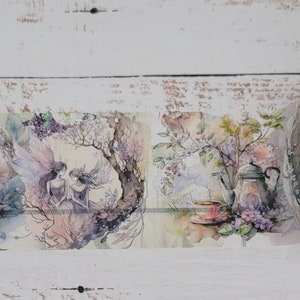 Waldblumenfeen Garten Washi Tape. Extra lange Rolle für Sammelalben, Tagebücher, zum Basteln und Dekorieren