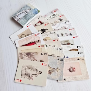 Mazzo di carte da gioco storiche romantiche di Jane Austen per giochi, decorazioni per feste del tè e artigianato