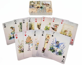 Forest garden fairies magical playing cards deck for games, crafts, decorating and gifts