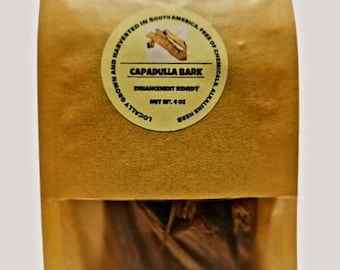 ÉCORCE DE CAPADULLA, cultivée et récoltée localement en Amérique du Sud. Capadulla 100 % naturelle. Poids net 4 onces