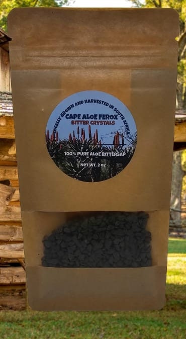 ALOE FEROX BITTER Kristalle, Verdauungsbitter, Kräuterentgiftung. Südafrikanischer 100% reiner Aloe Bittersap. Gewicht 2 oz